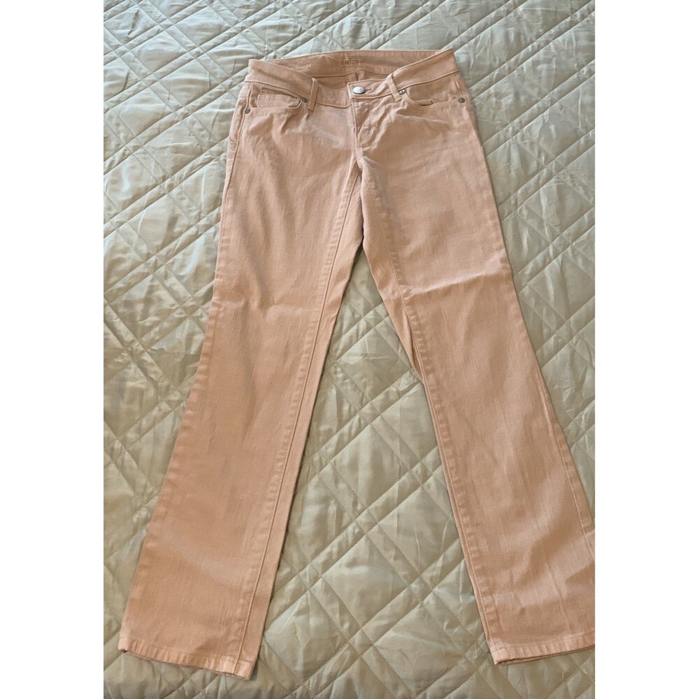 Loft Curvy Straight Jeans, tan, size 0P